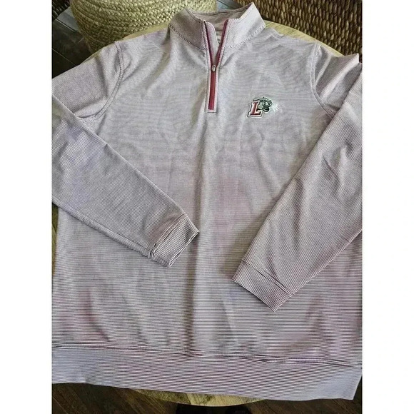 Lafeyette College Peter Milar Performance Perth Mini Stripe 1/4 Zip Size M - Picture 7 of 8